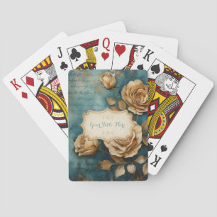 Jeu De Cartes Créez votre propre bouquet de roses sarcelle et ja