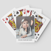 Jeu De Cartes Créez votre propre carte de lecture de texte photo (dos)