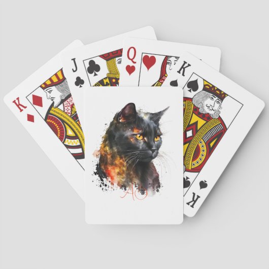 Jeu De Cartes Créez votre propre chat noir fière (dos)