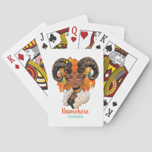 Jeu De Cartes Créez Votre Propre Femme Afro-Américaine Bélier