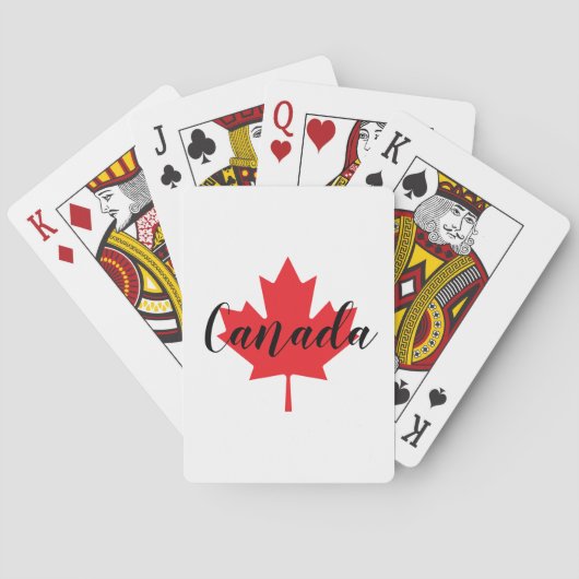 Jeu De Cartes Créez votre propre feuille d'érable rouge du Canad (dos)