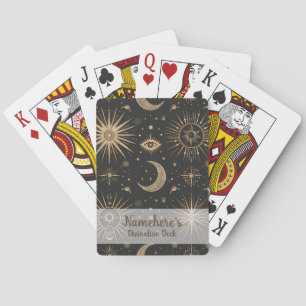 Jeu De Cartes Créez Votre Propre Œil Magique Céleste Noir et Or