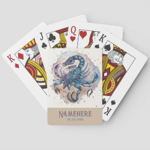 Jeu De Cartes Créez votre propre Scorpio Mystique Or & Bleu