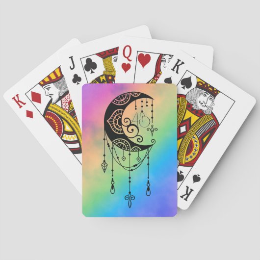Jeu De Cartes Créez votre propre silhouette Boho Moon Enchantant (dos)