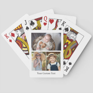 Jeu De Cartes Créez Votre Propre Texte de 3 Photos