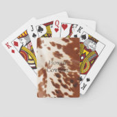 Jeu De Cartes Crème Brown Cowgirl Cowboy Cowhide (dos)