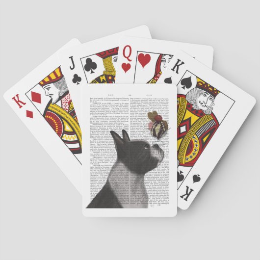 Jeu De Cartes Crème glacée Boston Terrier (dos)