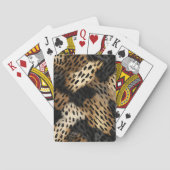 Jeu De Cartes Crème noire léopard animal abstrait (dos)