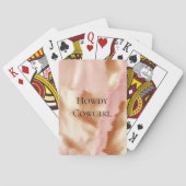 Jeu De Cartes Crème rose Tan Southwest Cowgirl Cowhide (dos)