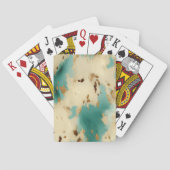 Jeu De Cartes Crème Turquoise Gold Southwest Cowhide (dos)
