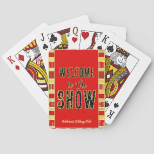 Jeu De Cartes Cribbage Bienvenue au spectacle Personnalisé Rouge