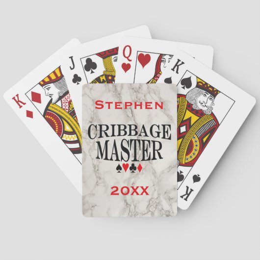 Jeu De Cartes Cribbage Master Personnalisé (dos)