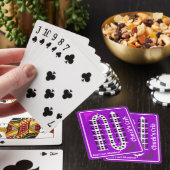 Jeu De Cartes Cribbage Playing Cards Personalized Purple (In Situ)
