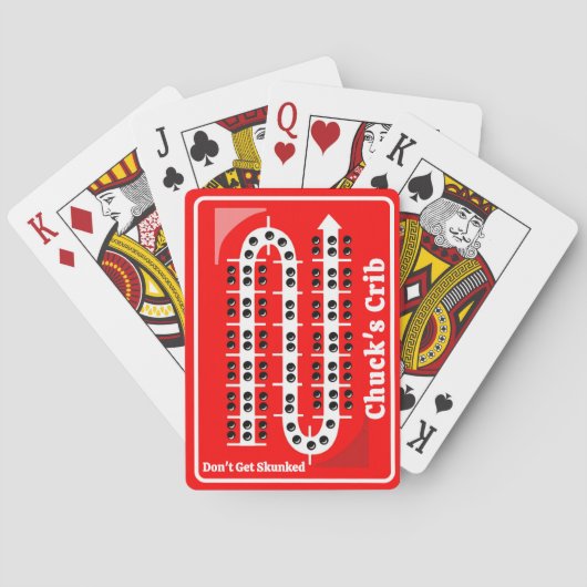 Jeu De Cartes Cribbage Playing Cards Personalized Red (dos)