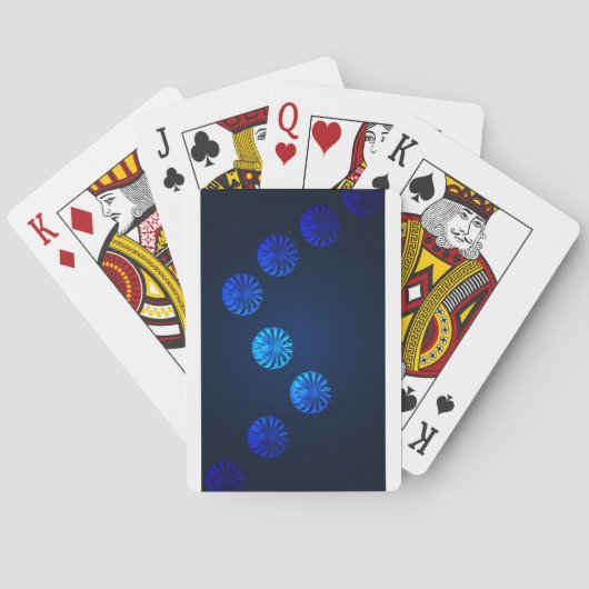 Jeu De Cartes Cristal bleu design irlandais (dos)