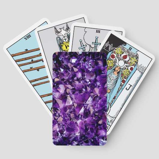 Jeu De Cartes Cristaux d'Améthyste pourpre Gemstone Tarot Deck (Verso)