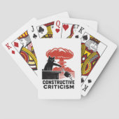 Jeu De Cartes Critique constructive de chat drôle Linogravure Mè (dos)