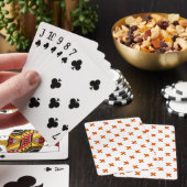 Jeu De Cartes Crochets orange sur blanc (In Situ)