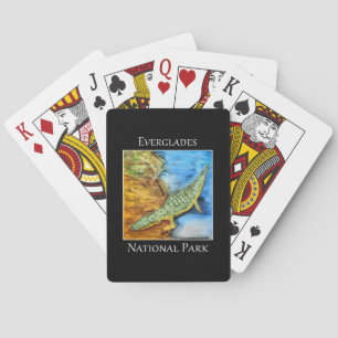 Jeu De Cartes Crocodile dans l'eau saumâtre des Everglades