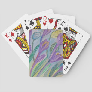Jeu De Cartes Crocus de printemps abstrait