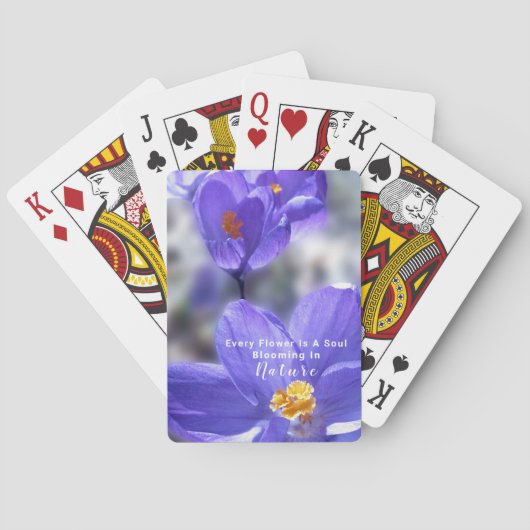 Jeu De Cartes Crocus Photo Flower Citation (dos)