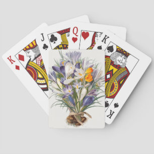 Jeu De Cartes Crocus Spring Flower Botanique Floral Art