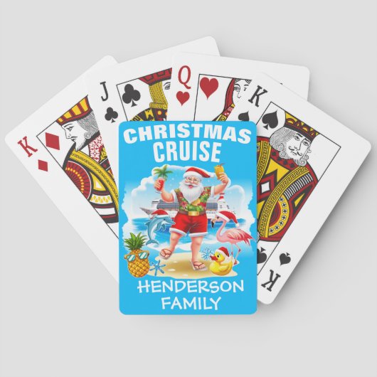 Jeu De Cartes Croisière de Noël personnalisée (dos)