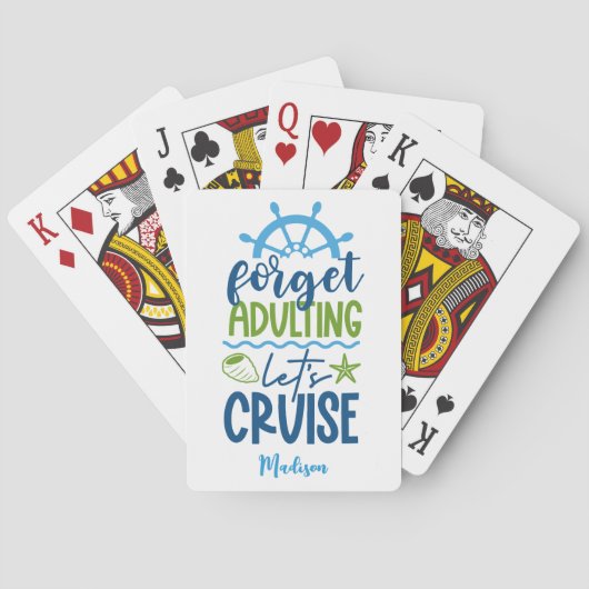 Jeu De Cartes Croisière de nom personnalisé (dos)
