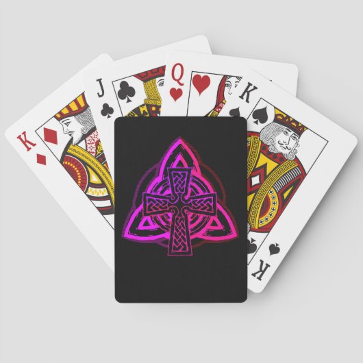 Jeu De Cartes Croix de noeud celtique (dos)