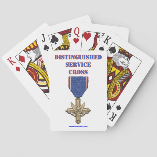 JEU DE CARTES CROIX DE SERVICE DISTINGUÉE (dos)