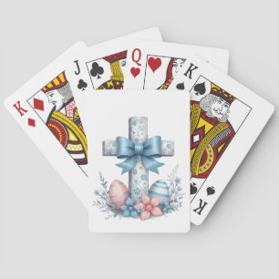 Jeu De Cartes Croix florale Coquette Jésus Bow Religion chrétien