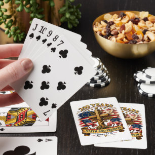 Jeu De Cartes Croix patriotique Foi et Liberté 250 Ans