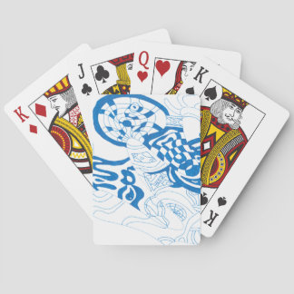 Jeu De Cartes Croquis bleu, abstrait