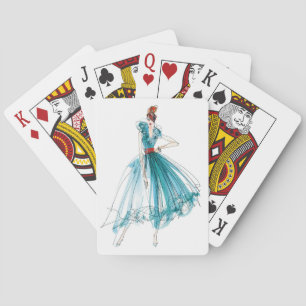 Jeu De Cartes Croquis de mode de couture d'Apple sauvage   Haute