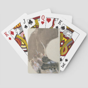 Jeu De Cartes Croquis d'Edgar Degas   pour une fan, c.1879