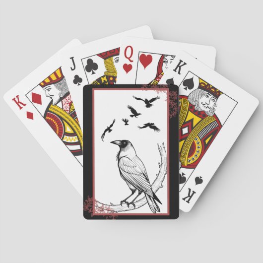 Jeu De Cartes Crow Design, Livre Inspiré Playing Cartes (dos)
