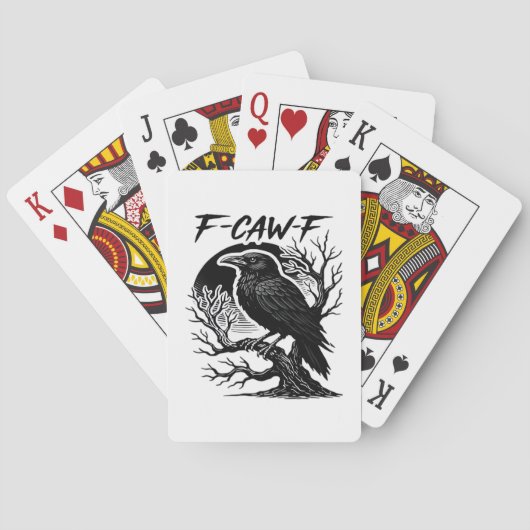 Jeu De Cartes Crow F-Caw-F Gothic Humor Funny (dos)