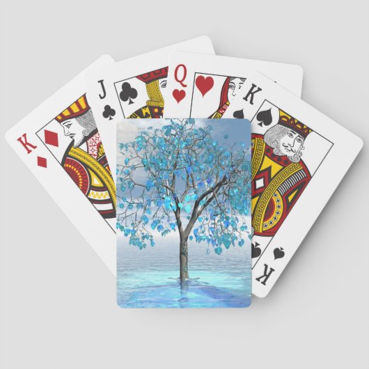 Jeu De Cartes Crystal Blue Tree Carnet iPad Air Cover (dos)