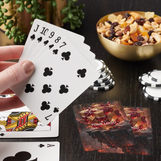 Jeu De Cartes Cube de joyaux sur le précipice volcanique (In Situ)