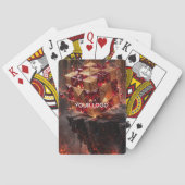 Jeu De Cartes Cube de joyaux sur le précipice volcanique (dos)