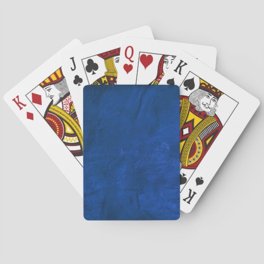 Jeu De Cartes cuir bleu abstrait (dos)