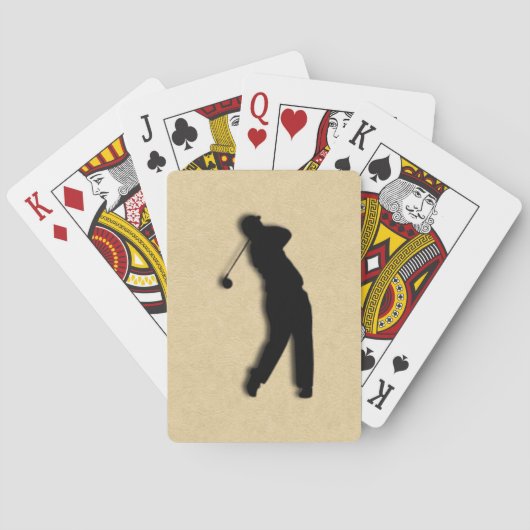 Jeu De Cartes Cuir bronzé golf (dos)
