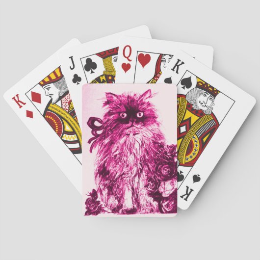 Jeu De Cartes CUISINE AVEC ROSES, Rose Fuchsia Blanc (dos)