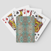 Jeu De Cartes Cuivre Turquoise Floral (dos)