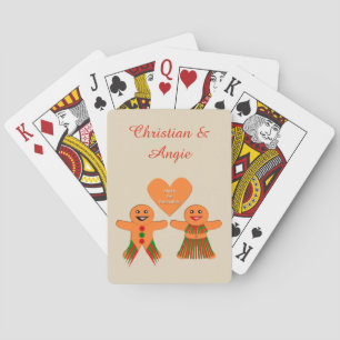 Jeu De Cartes Cume Noël Gingerbread Couple Custom