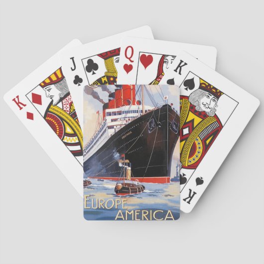 JEU DE CARTES CUNARD OCEAN LINER AQUITANIA (dos)