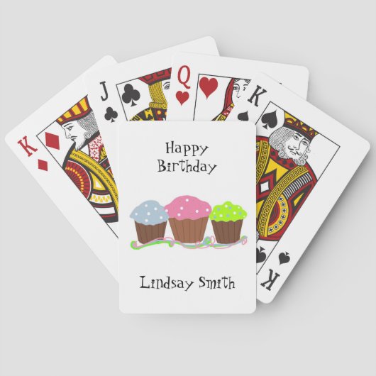 Jeu De Cartes Cupcakes d'anniversaire (dos)