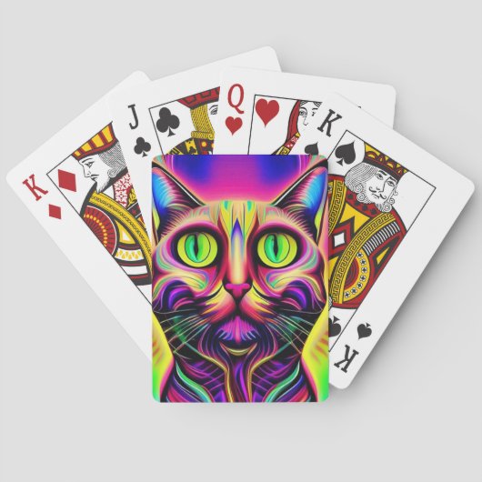 Jeu De Cartes curieux chat jouant aux cartes (dos)
