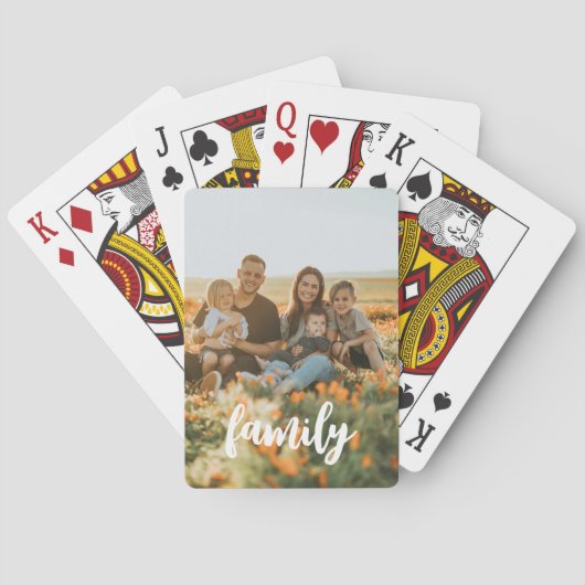 Jeu De Cartes Custom Family Photo Playing Cards | Personalized  (dos)