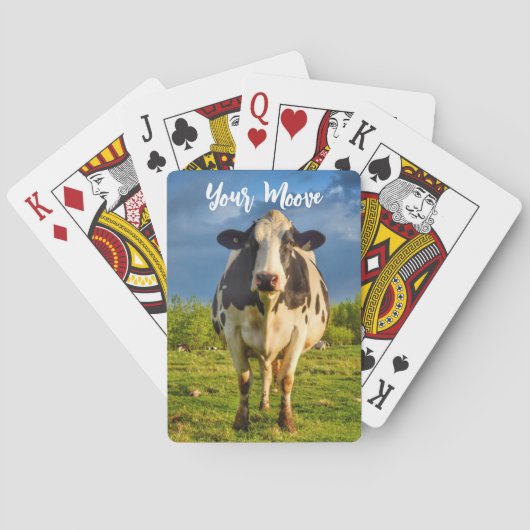 Jeu De Cartes Custom Holstein Vache Votre Moove (dos)